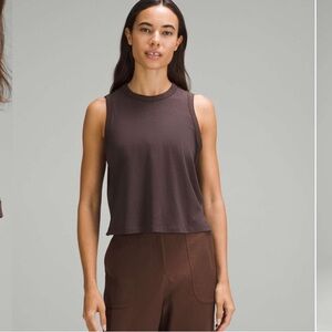 Lululemon Classic-Fit Cotton-Blend Tank Top in Espresso